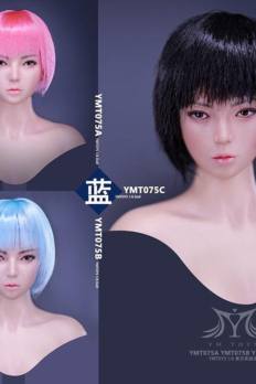 1/6 Scale YMTOYS YMT075 Cool Girl Blue Head Sculpt