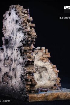 1/12 Scale Ruins Base Model Figure Scene / Modern Scene Rubble Debris Wall