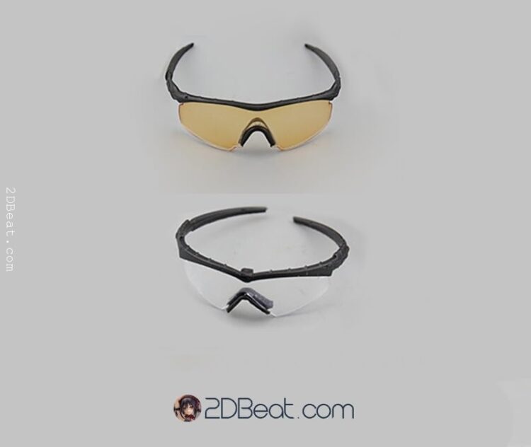 1/6 Scale Shooting Glasses Yellow / Clear Lenses