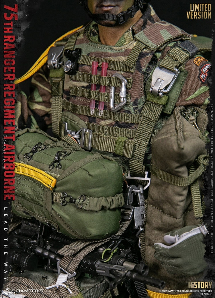 1/6 scale DAMTOYS 78094F 75th Ranger Regiment Airborne SAW Gunner Limited Version
