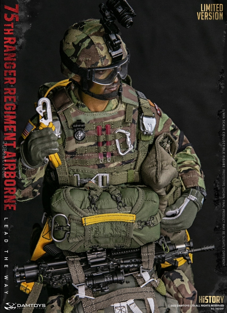 1/6 scale DAMTOYS 78094F 75th Ranger Regiment Airborne SAW Gunner Limited Version