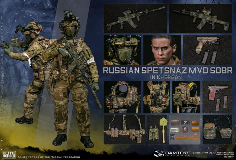 1/6 Russian Special Forces Spetzanz Soldier Figure Model Body Clothing  Weapon To