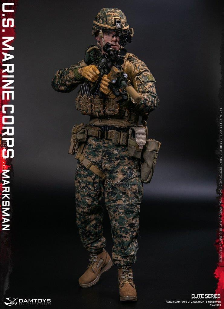 DAM Toys DAM-78102 U.S. U.S. Marine Corps Marksman 1/6 Action 