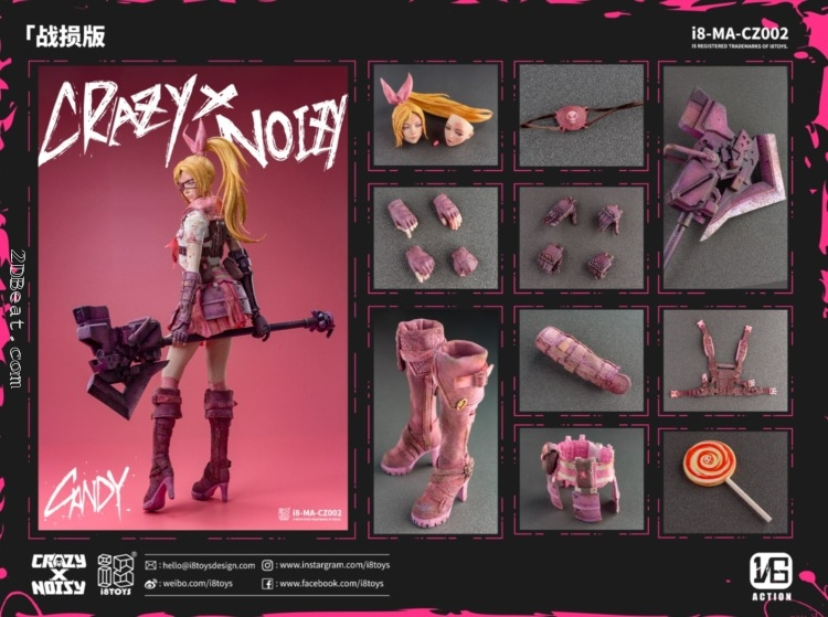 1/6 Scale i8 Toys MA-CZ002 Crazy x Noisy Candy Battle Damaged Version Ver.  * 2DBeat Hobby Store