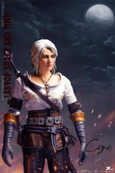 [In-stock] JKTOYS K001 1/6 The Witcher Ciri Cirilla Fiona Elen Riannon Action Figure