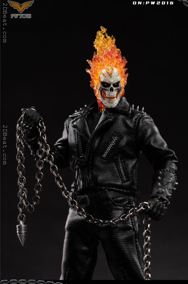 PW TOYS PW2020 1/12 Ghost Rider action figure + Motorcycle 