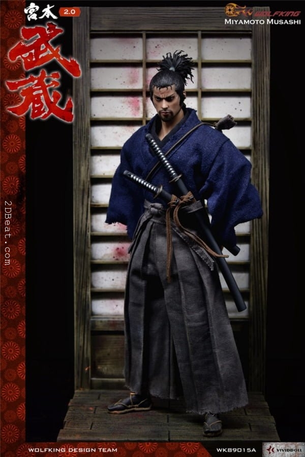 Mô hình figure samurai 16 Wolfking WK89015A Miyamoto Musashi bản thường   2DBeat Figure Store