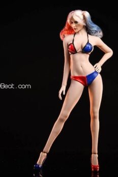 1/6 Scale VSTOYS Harley Quinn Head Sculpt & Swimsuit Baseball Bat Bikini Set