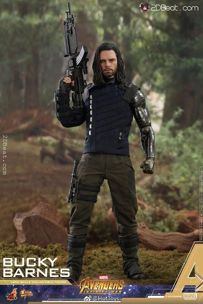 1/6 Scale Winter Soldier Head Sculpt Bucky Barnes for 12" Action Figures Body 