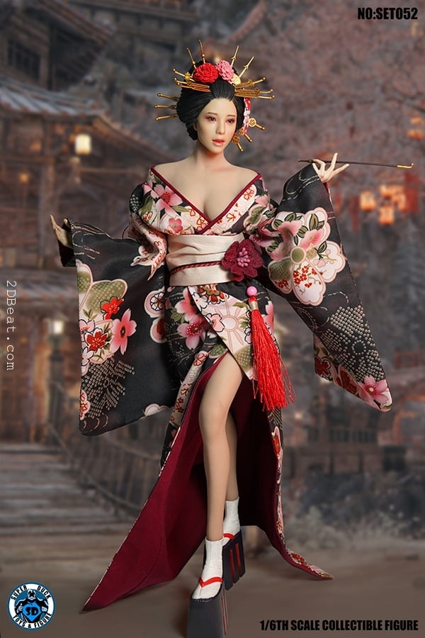 Super Duck SET052 1/6 Japanese Geisha Kimono Set with TBLeague S12D –  2DBeat Hobby Store
