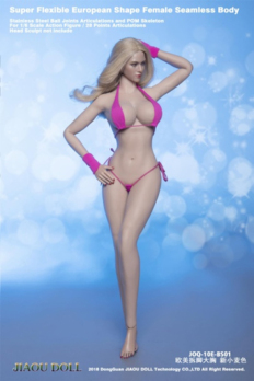 Body Silicone Figure Búp Bê Nữ 1/6 Jiaou Doll JOQ-10E-BS01 Ngực lớn, bàn chân dời, da ngăm Sutan 3.0