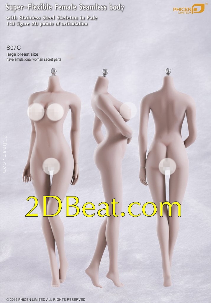 Female Body 1/12 Suntan Medium Breast White Bikini with Head