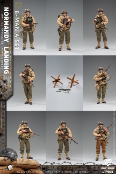 1:12 Crazy Figure LTY001 WWII U.S. Army On D-Day Deluxe Edition
