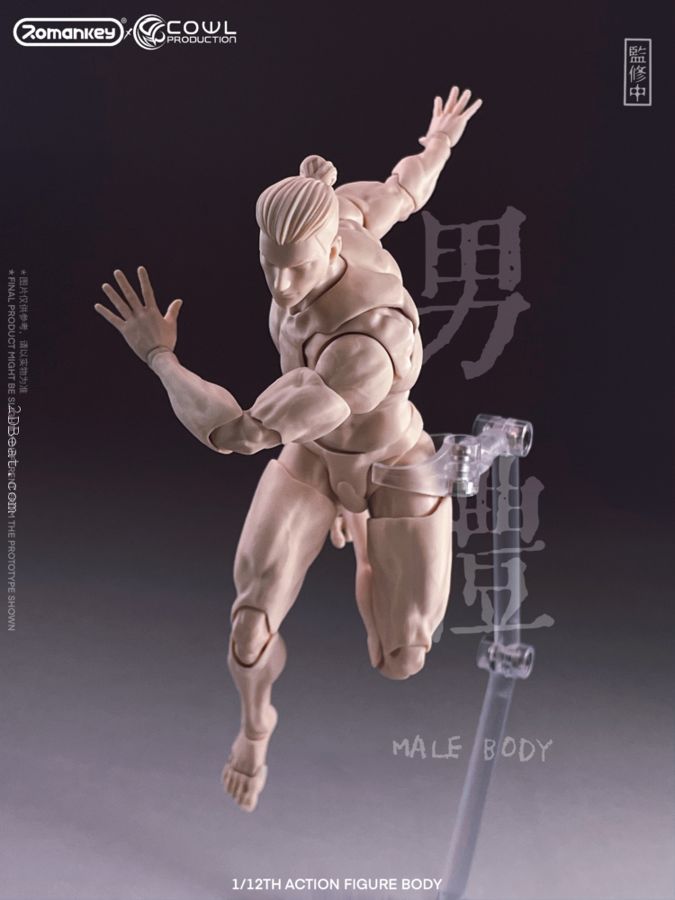 1/12 Scale Romankey X COWL ROM-CP001A Male Body in White