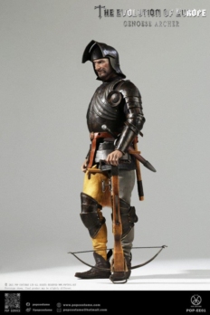 POP Toys 1/6 Battle of Crécy 1346 French mercenaries Genoese Crossbowmen Captain