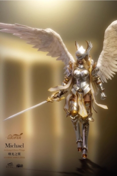 1/12 Scale Lucifer LX-2311B Sliver Armor Archangel Female Figure