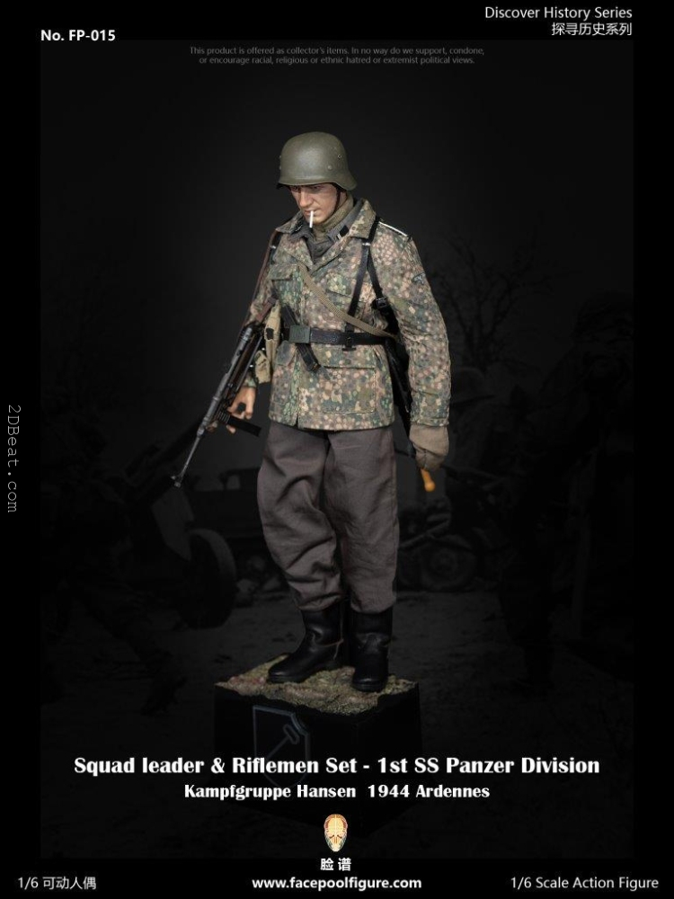 1/6 Scale Facepool FP-015A SS Panzer Division Kampfgruppe Hansen 1944 Ardennes Squad Leader