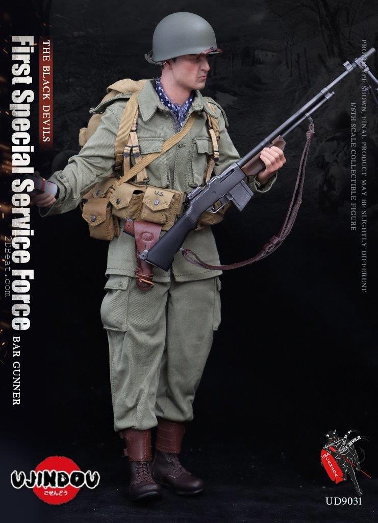 1/6 Scale UJINDOU UD-9031 WWII US First Special Service Force BAR Gunner  Figure