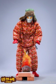 1/12 Scale Roadside Stall Studio SET001 Erbin Elder Brother Flower Cotton-padded Jacket Dress