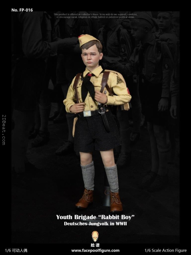 1/6 Scale Facepool FP-016B WWII German Youth Brigade History Edition Action Figure