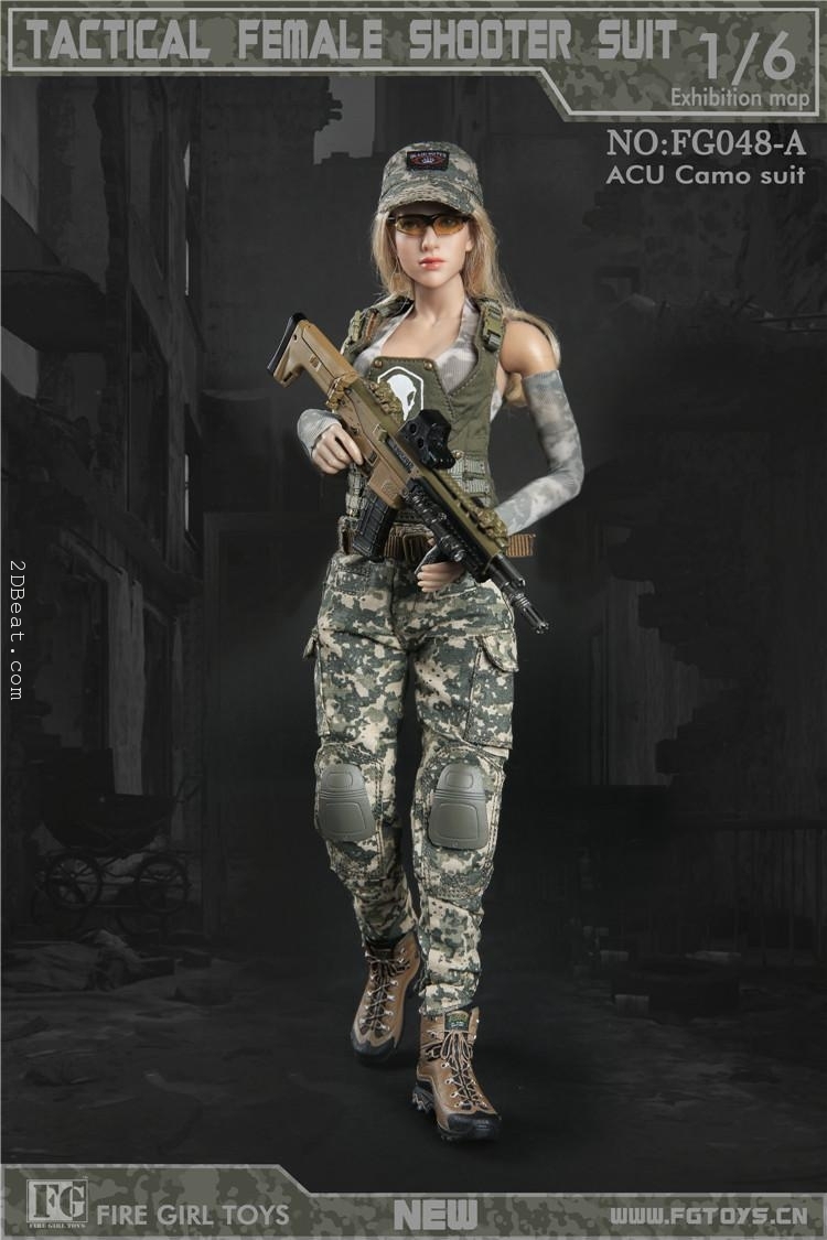 Tactical Female Shooter (Black) 1/6 Scale Accessory Set