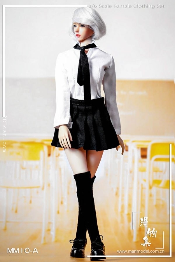 1/6 Scale Manmodel High School Girl Uniform Black Clothing Set