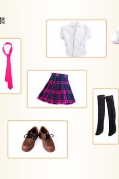 [In-Stock] 1/6 Scale Manmodel High School Girl Uniform Black Clothing Set