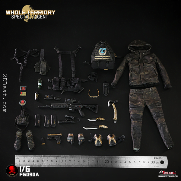 Female Tactical Shooter Combat Uniform (Army Green) 1/6 Scale Accessory Set
