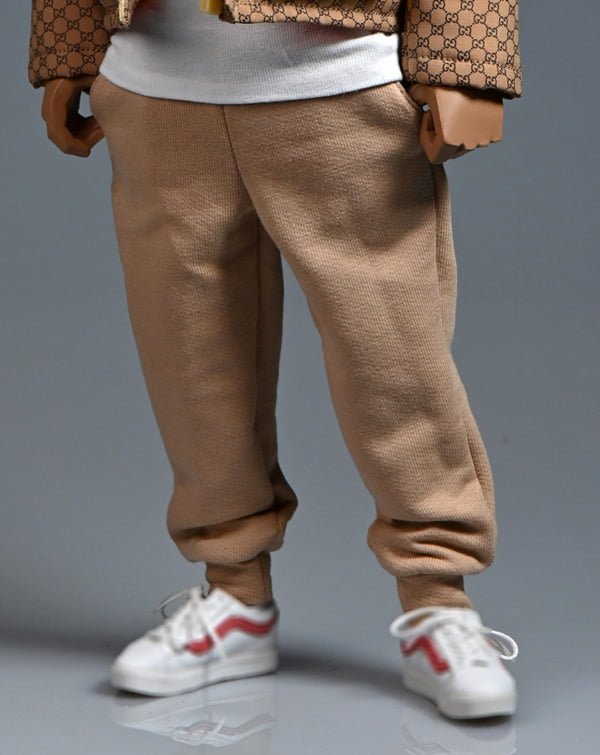 1/6 Brown Casual Trousers Pants with Belt for 12'' Male Action Figure 