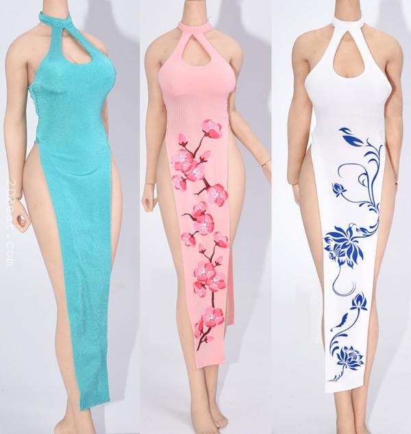 1:6 Scale Cheongsam Clothes Fit 12'' female body figure * 2DBeat Hobby Store