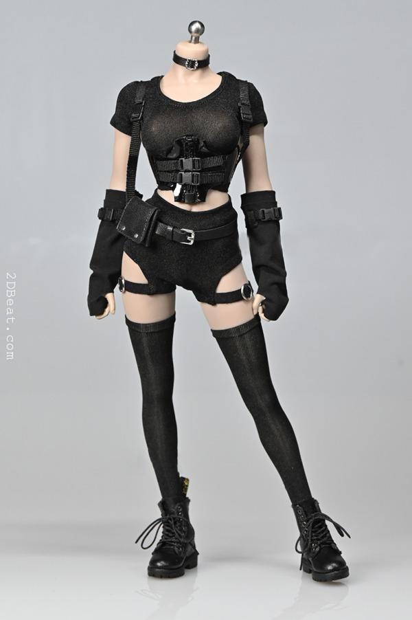 New 1/12 Female Soldier TBL Figma Shf Body Figure Clothes Open Back Dress  CJG-1204 fit 6'' Action Figure Accessory