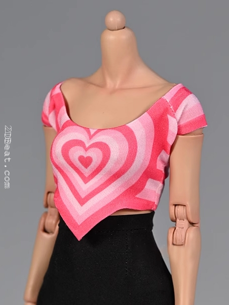 1:6 Scale Heart Shaped Women's T-shirt For 12 Phicen TBLeague BJD * 2DBeat  Hobby Store