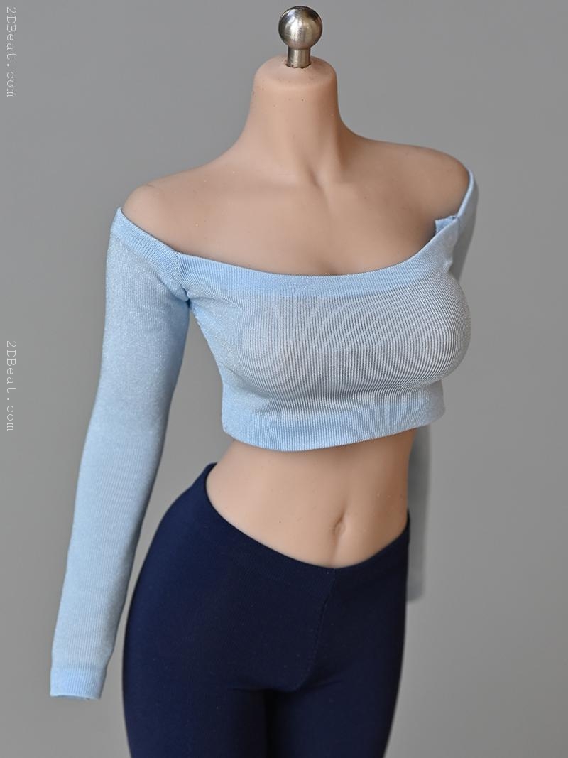 1/6 Long / Short Off Shoulder T-shirt Sleeve Model fit 12 female