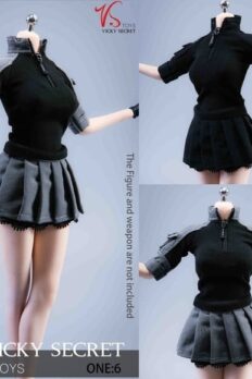 1/6 Scale VSToys 19XG67 Grey & Black Female Combat Uniform Fit 12" action figure