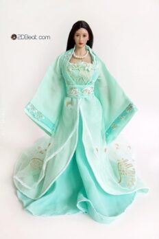 1/6 Ancient Chinese Female Cyan Dress JPAA100 for Ud, Phicen, Jiaoudoll