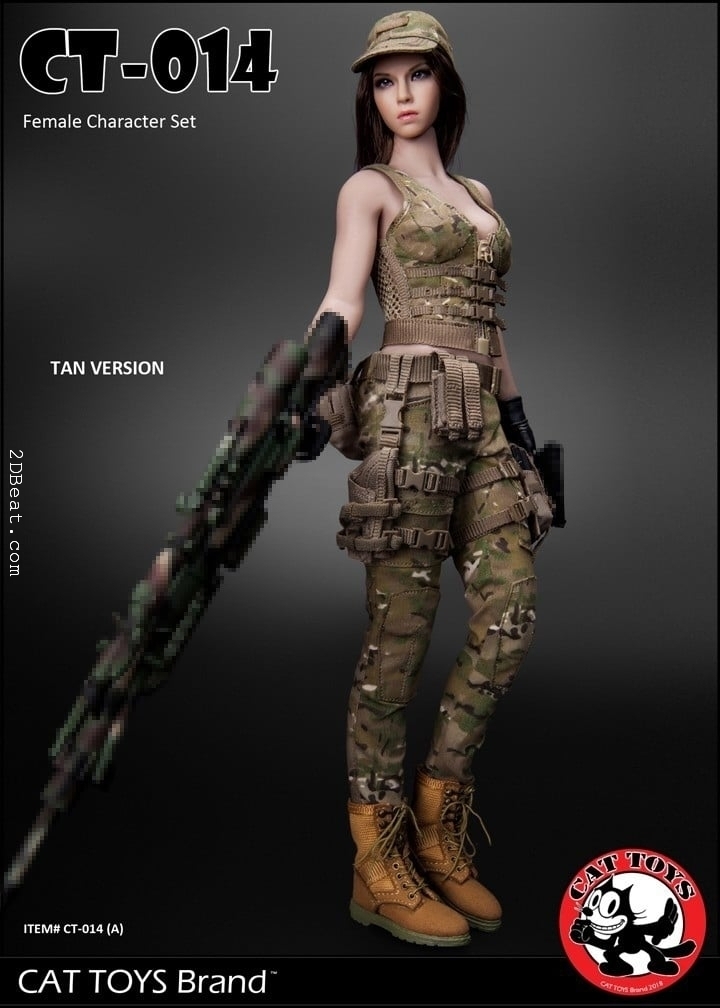 Fire Girl Toys 1/6 FG048-B Tactical Female Shooter Black Clothing F 12  Figure