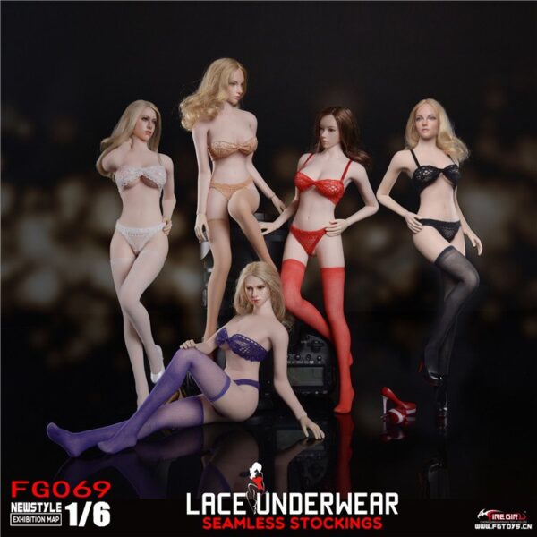 Fire Girl Toys FG069 Seamless Stocking Lace Lingerie Set 1/6 Scale
