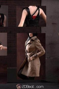 1/6 Scale Ada Wong Resident Evil 2 Remark Clothing Set