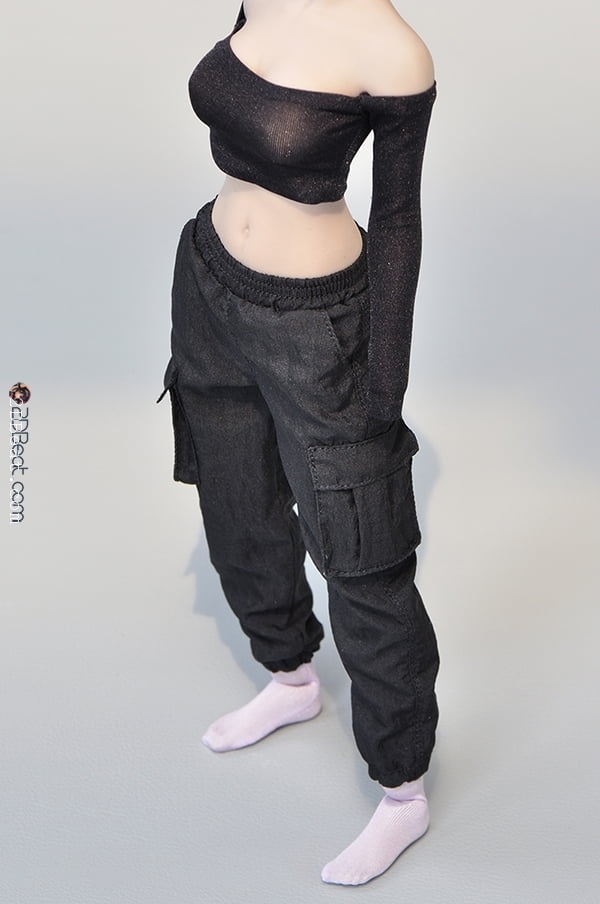 1/12 Scale Female Clothes,Female Tight Vest Pants Hoodies Clothes