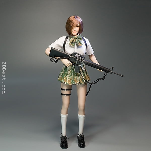 In-Stock] 1/6 Female Shirt & Pleated Skirt Clothes Set Fit 12'' action  figure * 2DBeat Hobby Store