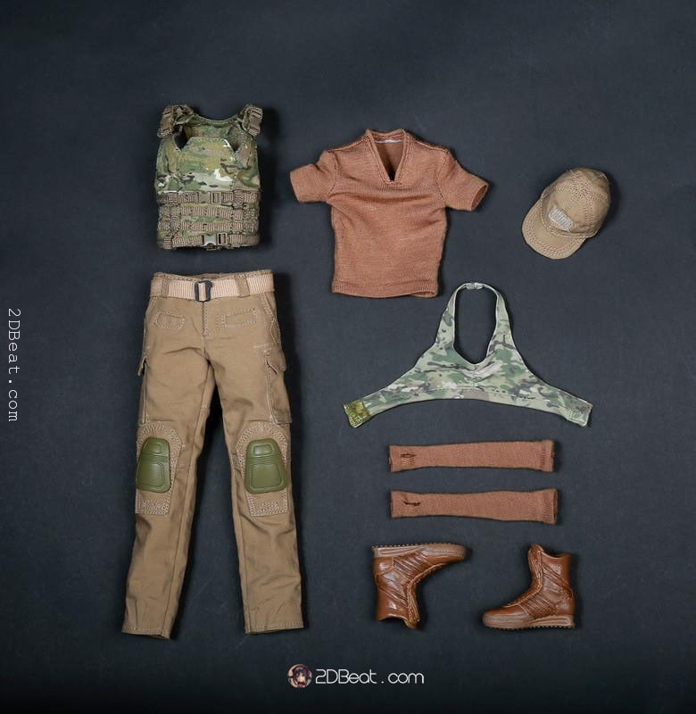 Fire Girl Toys FG004 1/6 Female Combat Clothes Suit Uniform Model Fit 12'' Body 