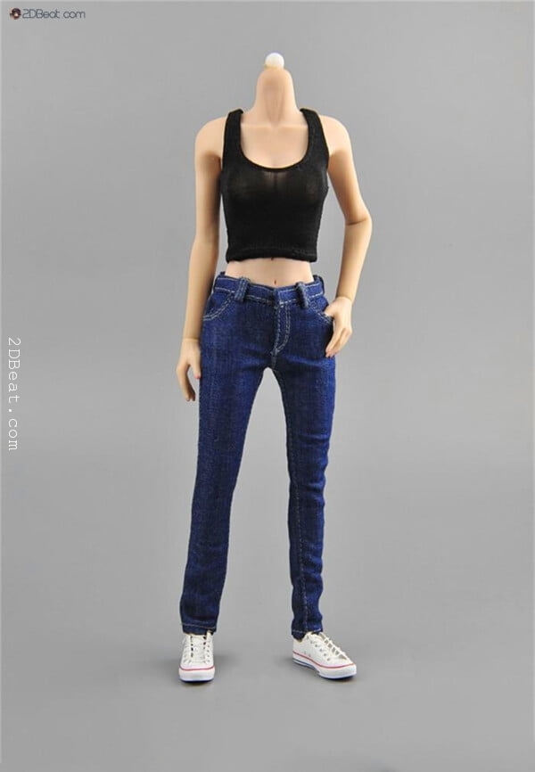 1/6 Women plaid shirt tank top jeans for phicen Hot Toys kumik 12" figure ❶USA❶