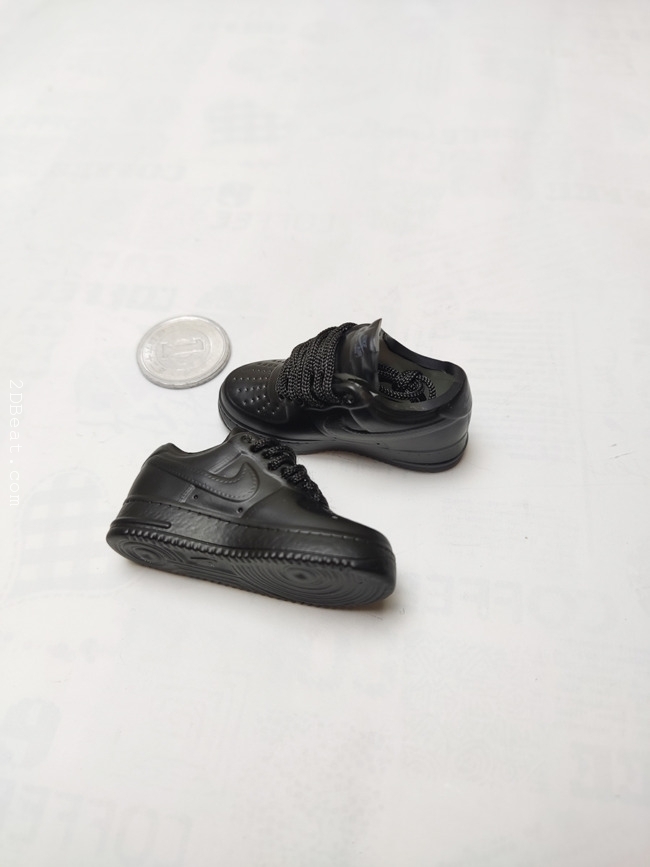 [In-Stock] 1/6 Scale Nike Air Force 1 Low x Supreme Shoes Model Black ver.  for 12 action figure