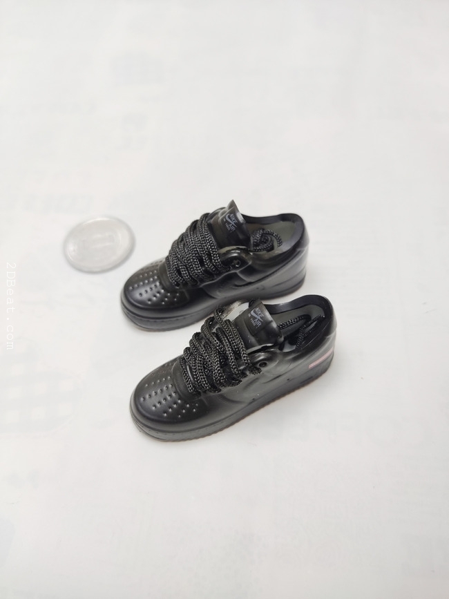 In-Stock] 1/6 Scale Nike Air Force 1 Low x Supreme Shoes Model Black ver.  for 12″ action figure – 2DBeat Hobby Store