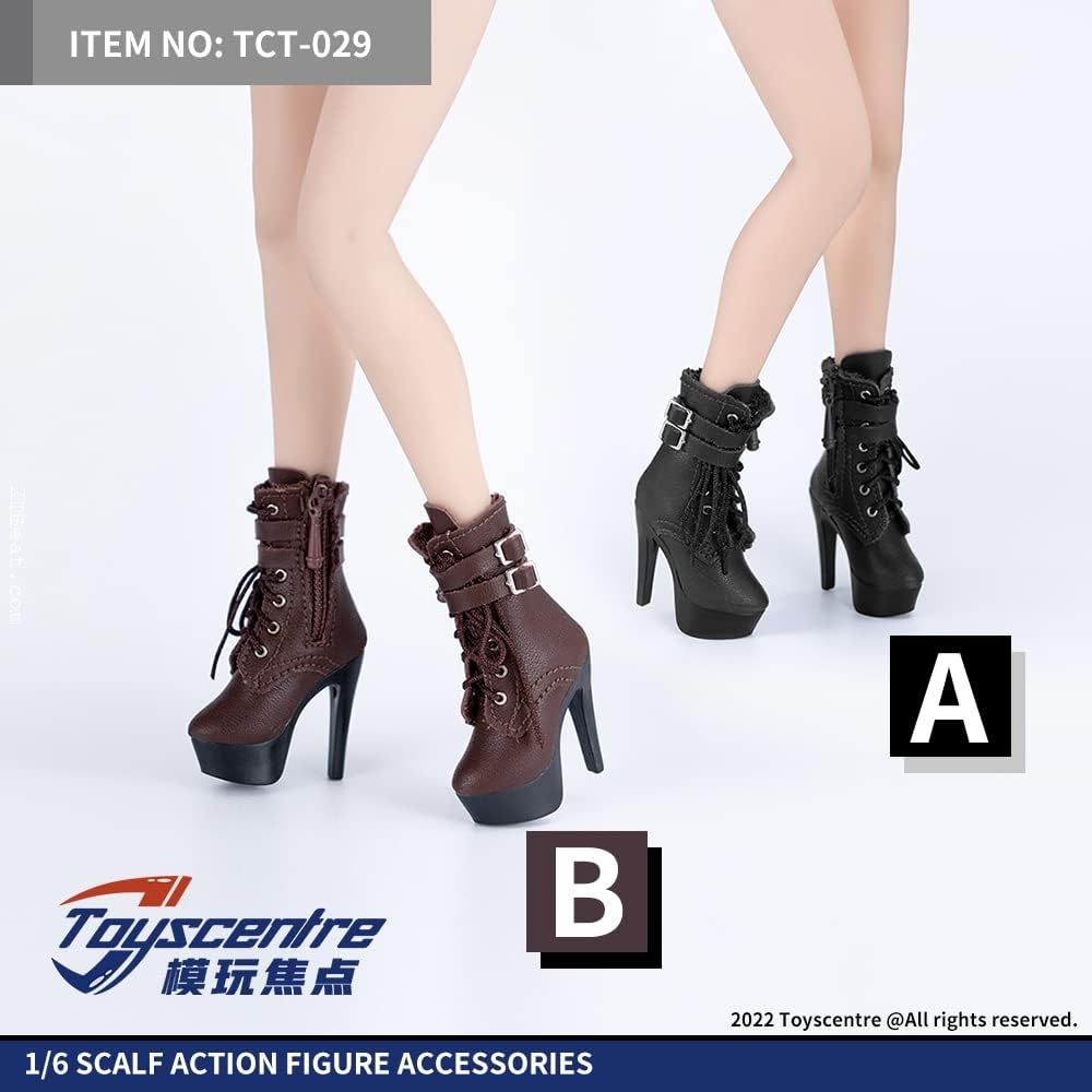 1:6 Scale Toyscentre TCT-029 Female High-Heeled Boots Shoes