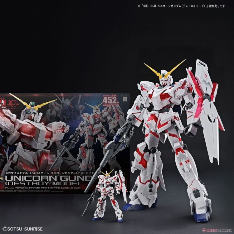 BANDAI MEGA SIZE Model 1/48 RX-0 UNICORN GUNDAM Destroy Mode Japan ver