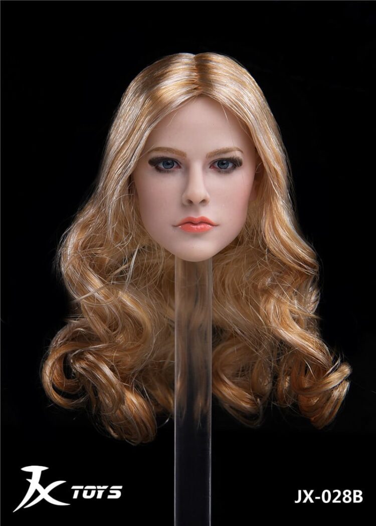 1/6 Scale Avril Lavigne Blonde Hair Head Sculpt