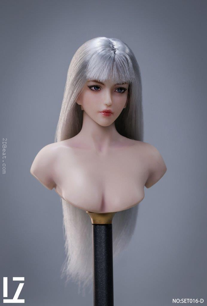 1/6 scale LZ TOYS LZ-SET016D Female Head Sculpt Grey Hair * 2DBeat 