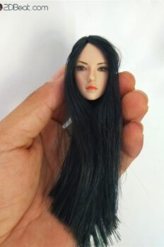 [In-Stock] 1/6 Scale Super Duck Asian Girl Head Sculpt Long Black Hair