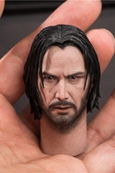 [Có Sẵn] Head nam 1/6 John Wick (Keanu Reeves) 2 kiểu tóc chính hãng SOOSOOTOYS